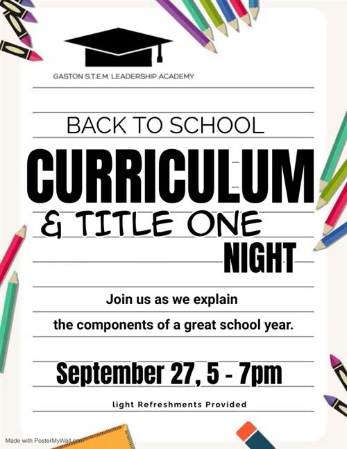 Curriculum & Title I Night